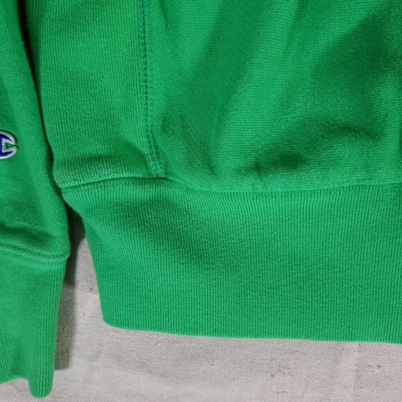 Champion Reverse Weave Oversized Green Neon Logo Hoodie Mens Medium Adult - Picture 8 of 16
